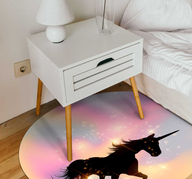 Galactic Unicorn animal vinyl rug - TenStickers
