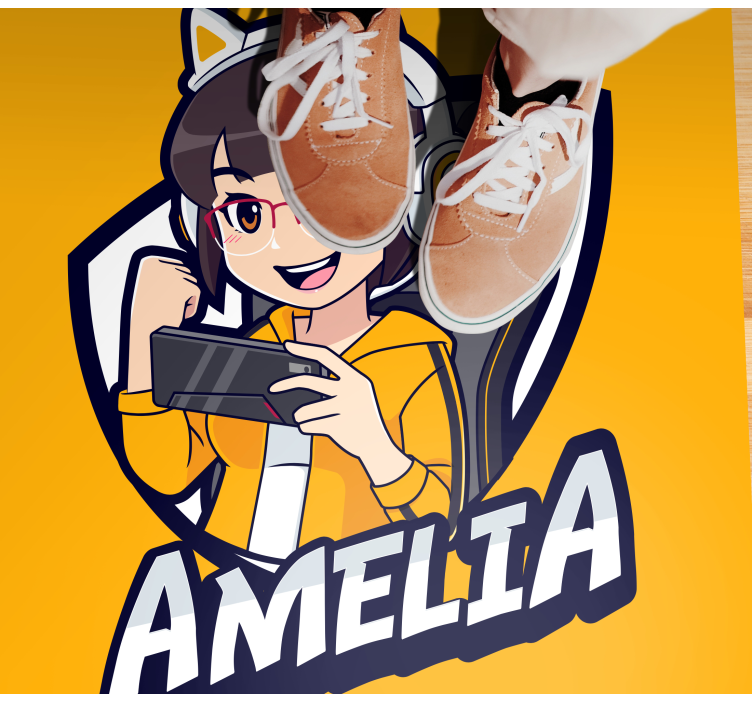 Custom gaming portrait teen vinyl rug - TenStickers