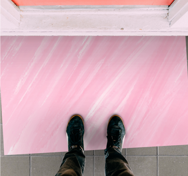 Gentle Blush Marble pink vinyl rug - TenStickers