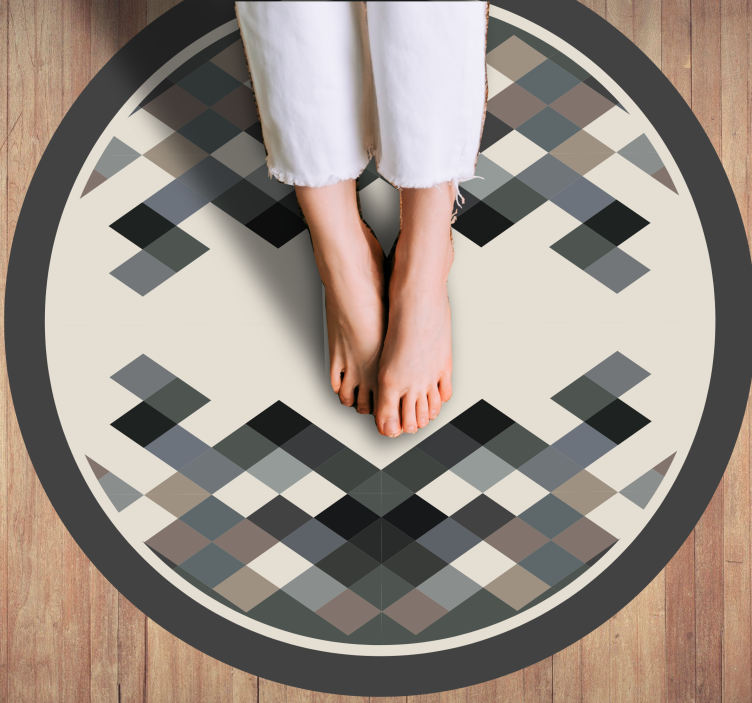 Geometric Elements striped vinyl rug - TenStickers
