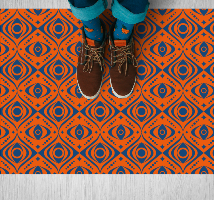 Geometric Eye Pattern geometric rug - TenStickers