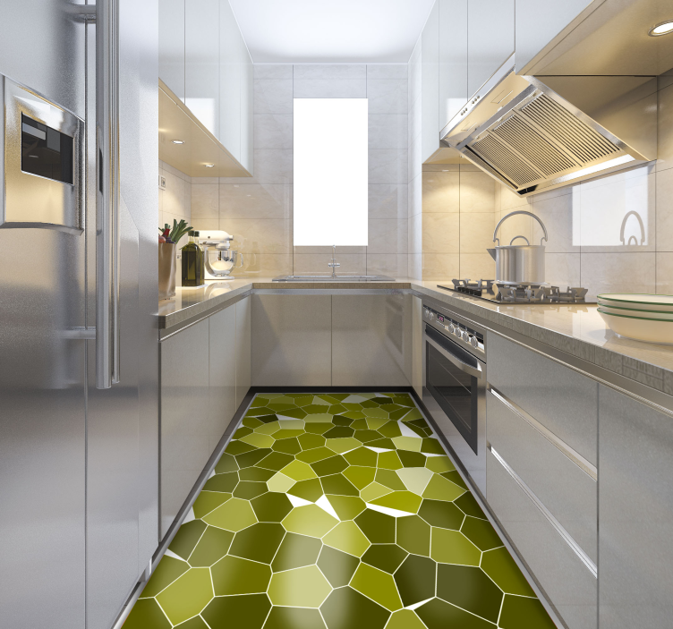 Geometric Kitchen kitchen vinyl rug - TenStickers