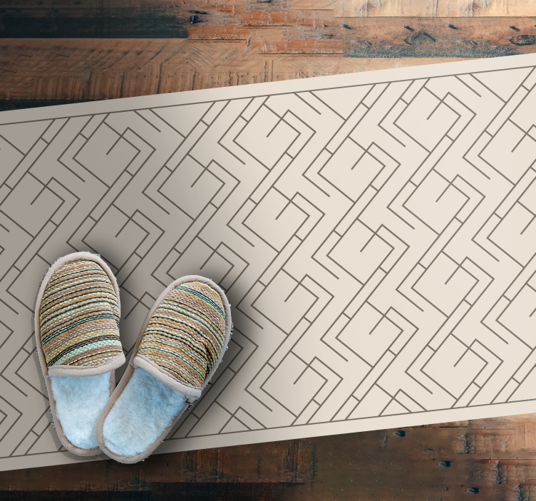 Geometric Labyrinth Design geometric rug - TenStickers