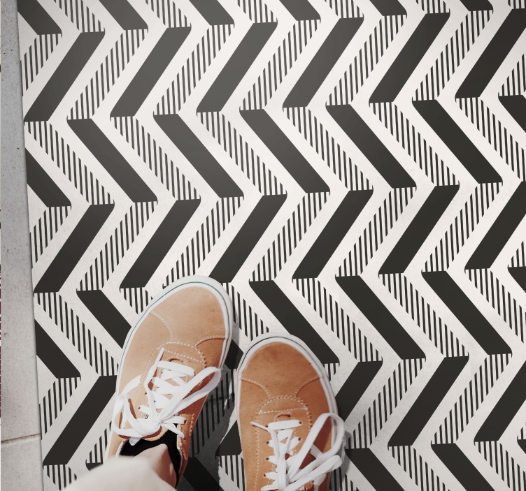 Geometric shades of grey and black rugs - TenStickers