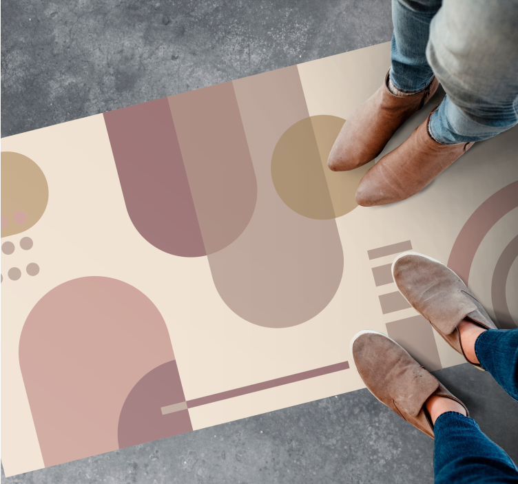 Geometric Shapes Harmony geometric vinyl rug - TenStickers