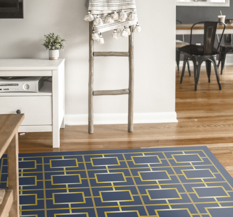 Geometric Sophistication geometric vinyl rug - TenStickers
