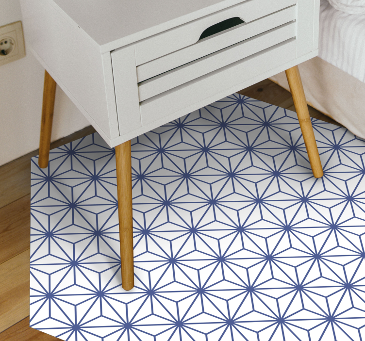 Geometric Star Patterns geometric vinyl rug - TenStickers