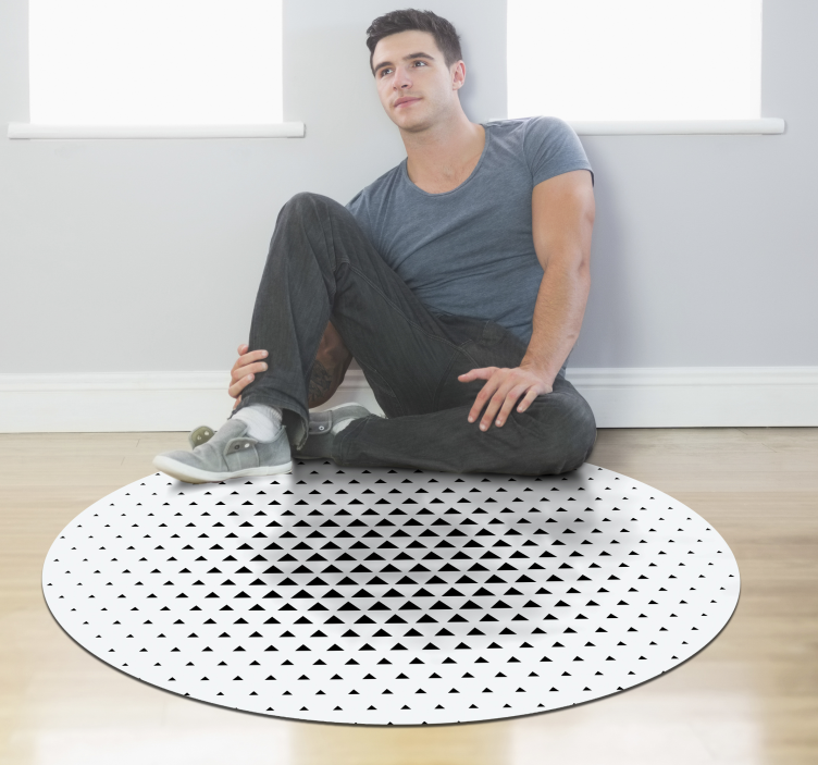 Geometric Triangular geometric vinyl rug - TenStickers