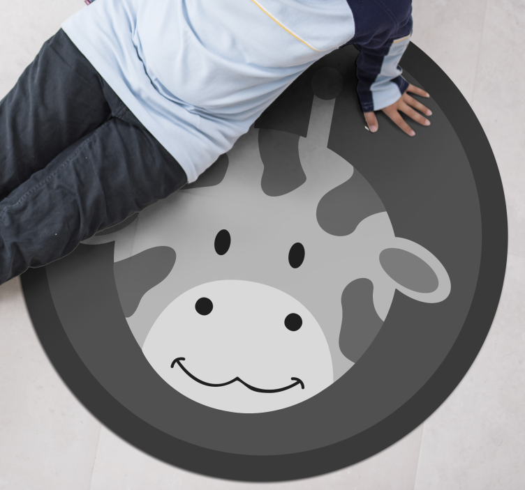 Grey baby giraffe nursery vinyl rug - TenStickers