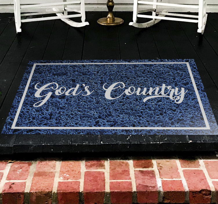 God's Country Phrase custom rug - TenStickers