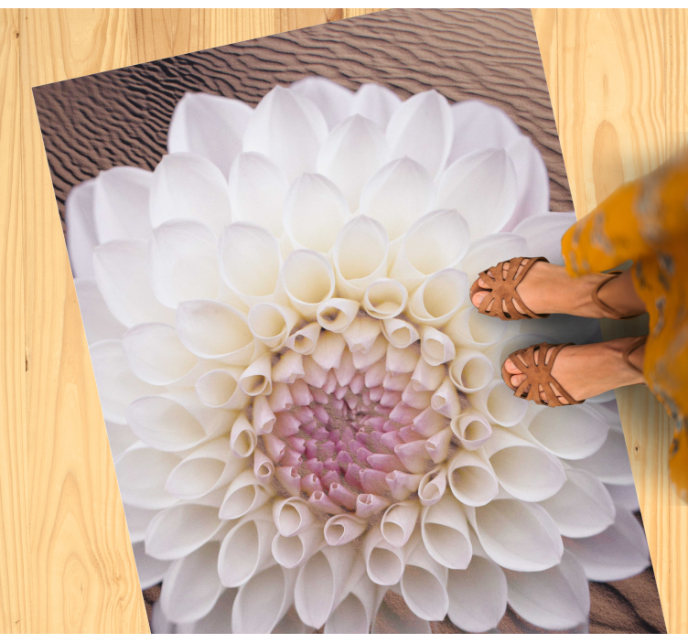 Graceful Bloom Composition floral vinyl rug - TenStickers