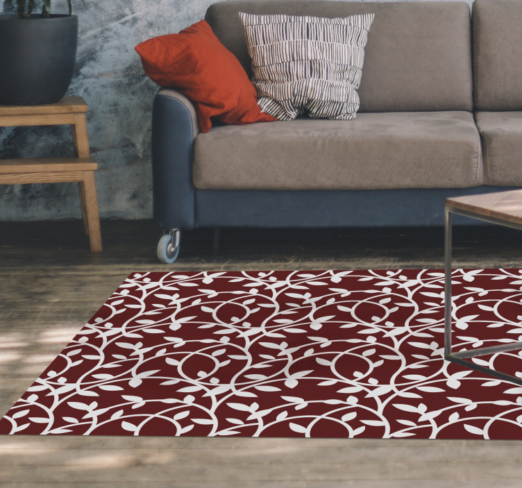 Elegant inspiration floral vinyl rug - TenStickers