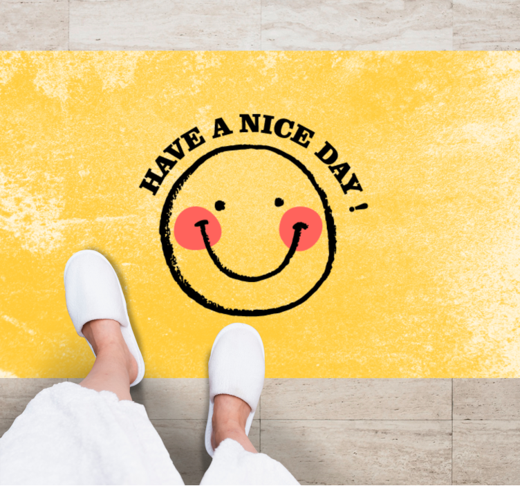 Have a nice day! custom rug - TenStickers