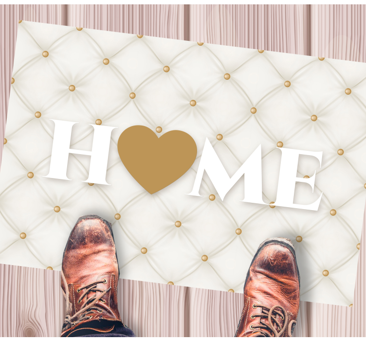 Heartfelt home tufting entrance hall vinyl rug - TenStickers