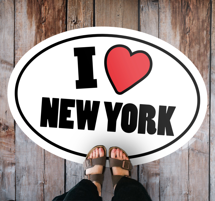 Custom rug i love new york - TenStickers
