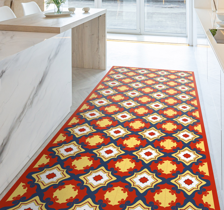 Intricate Mosaic Runner mosaic vinyl rug - TenStickers