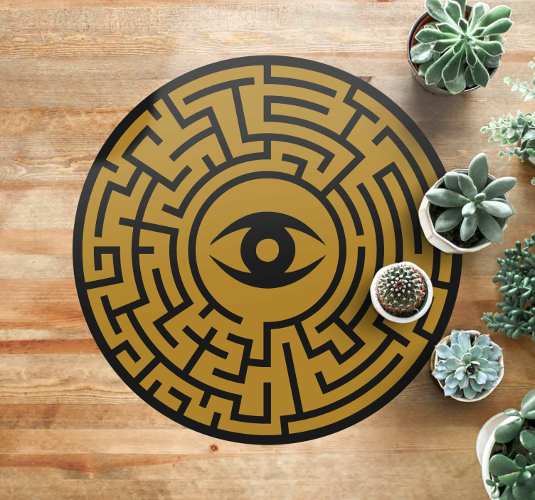 Labyrinth Eye Symbol game vinyl rug - TenStickers