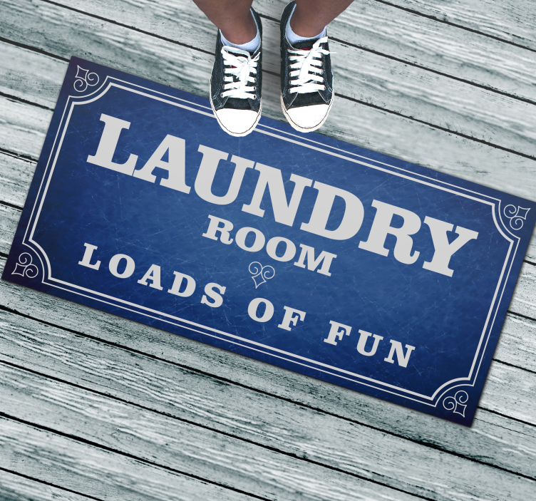 Laundry Room Fun custom rug - TenStickers