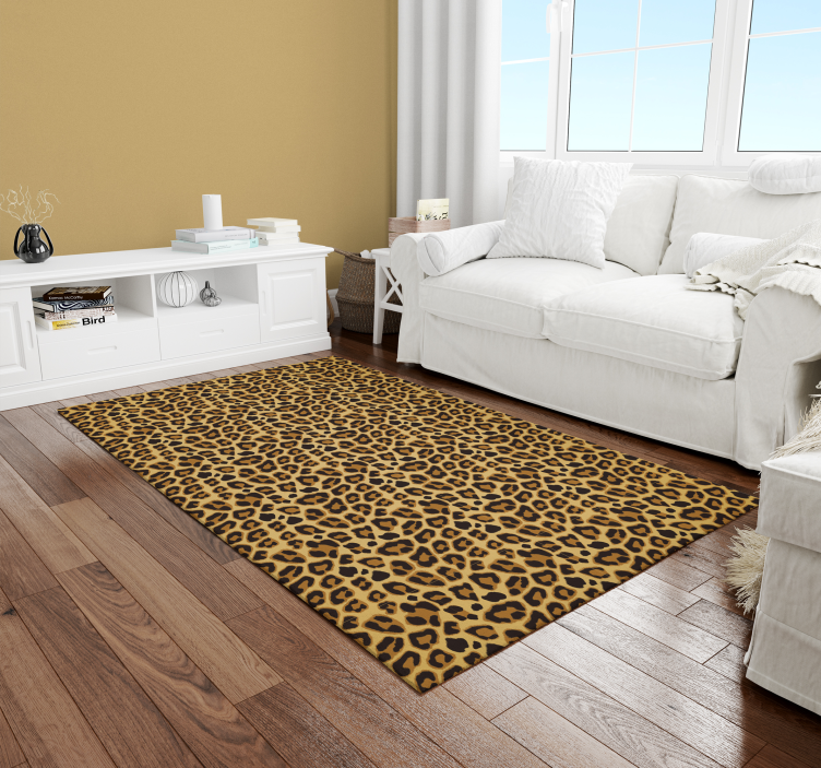 Leopard skin animal print vinyl rug - TenStickers