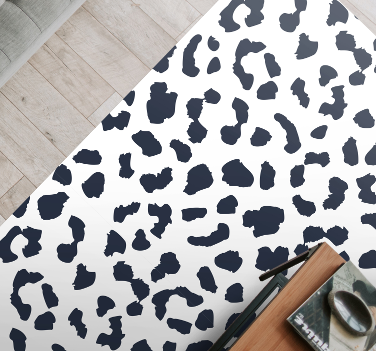 Leopard spot motif animal print vinyl rug - TenStickers