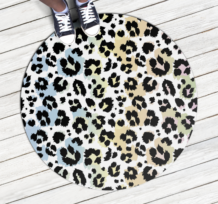 Leopard Spots Pattern animal print vinyl rug - TenStickers