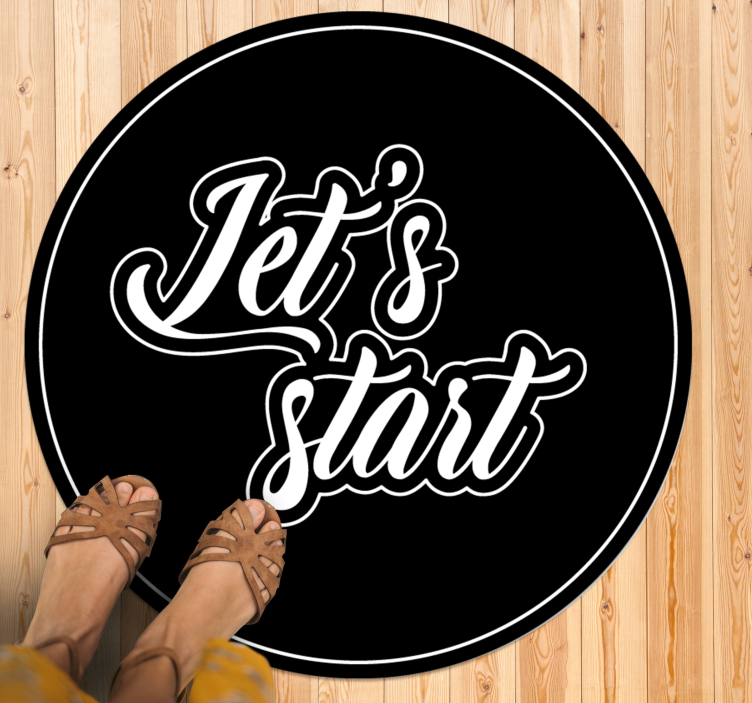Let's start quote custom rug - TenStickers