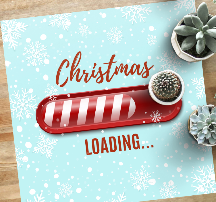 Loading christmas candy cane custom rug - TenStickers