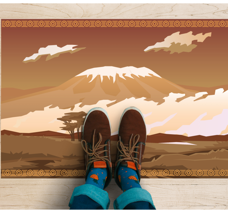 Majestic mountain view nature vinyl rug - TenStickers