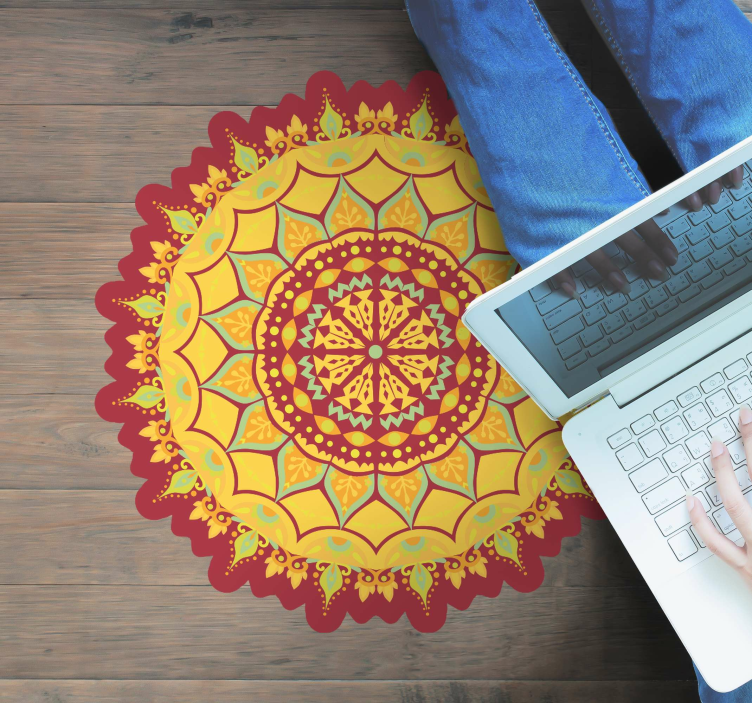 Mandala Floor Art mandala vinyl rug - TenStickers