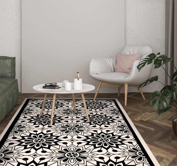 Mandala Pattern Elegance mandala vinyl rug - TenStickers