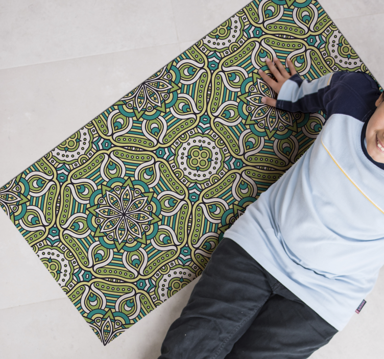 Mandala Patterned mandala vinyl rug - TenStickers