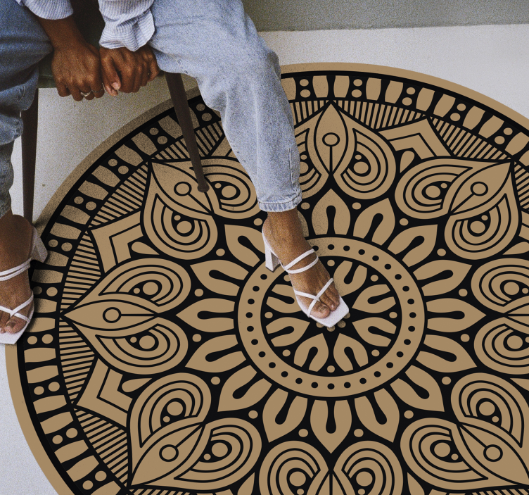 Mandala vinyl rug elegant design - TenStickers