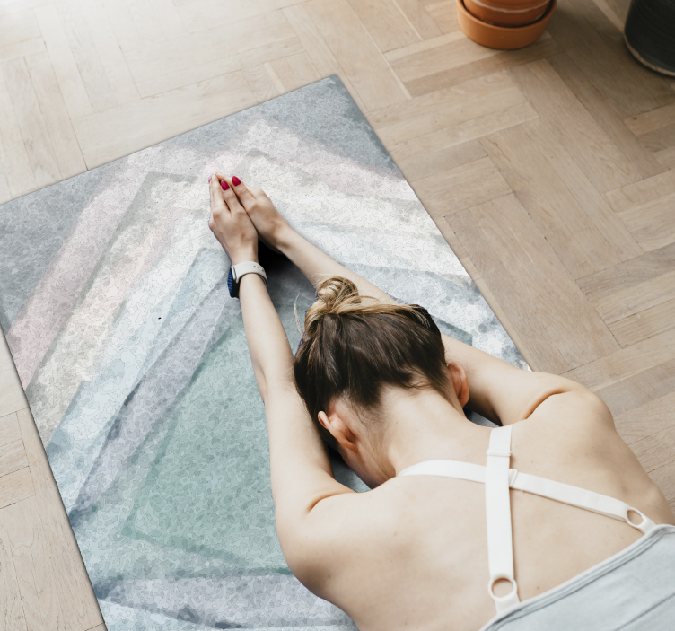 Marble Symmetry marble vinyl rug - TenStickers