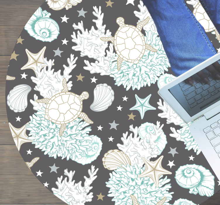 Marine Motif animal vinyl rug - TenStickers