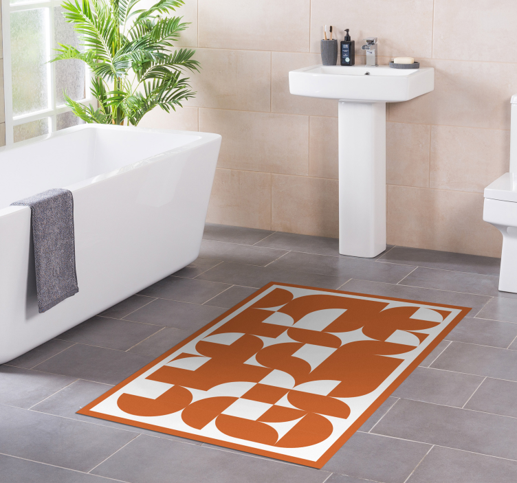 Modern Shapes minimal vinyl rug - TenStickers