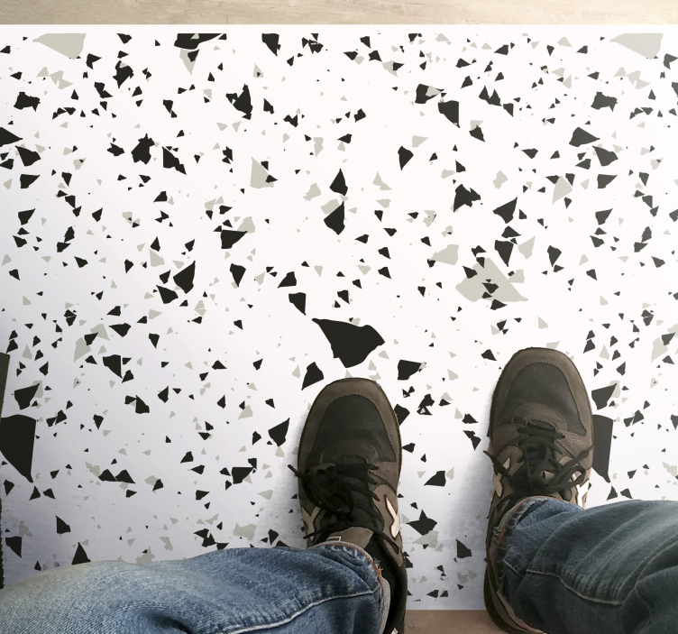 Terrazzo fragmentation marble vinyl rug - TenStickers