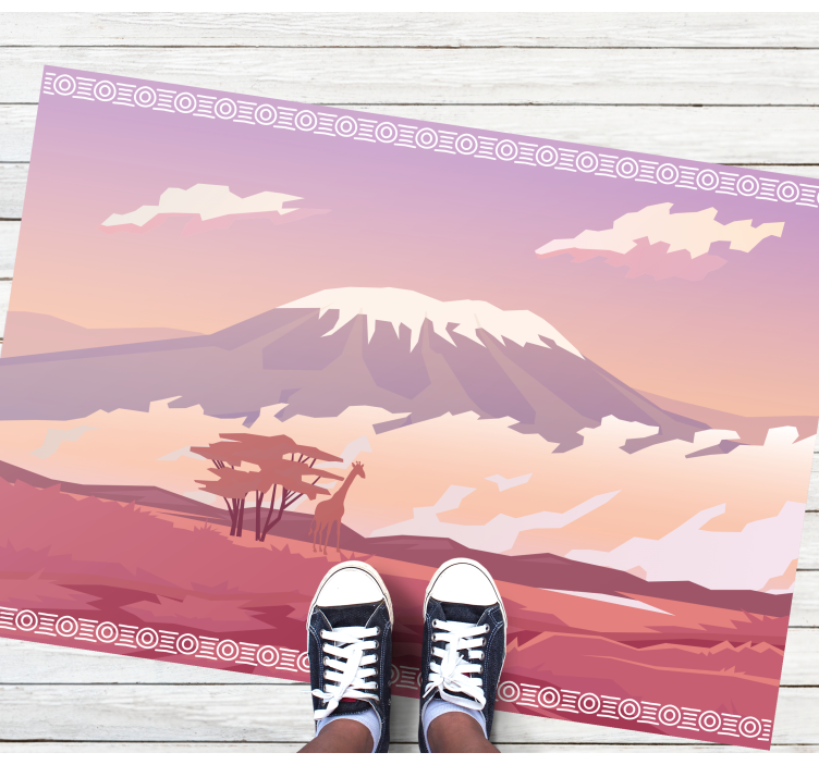 Mountain Sunset Scenery nature vinyl rug - TenStickers