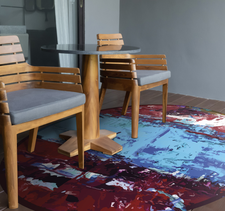 Multi-colored area rug modern rug - TenStickers