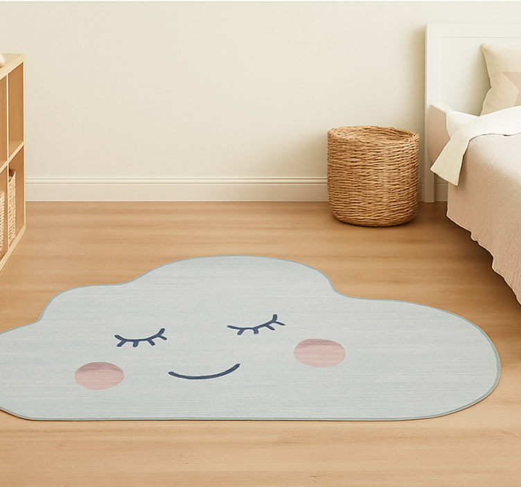 Napping cloud design kids vinyl rug - TenStickers
