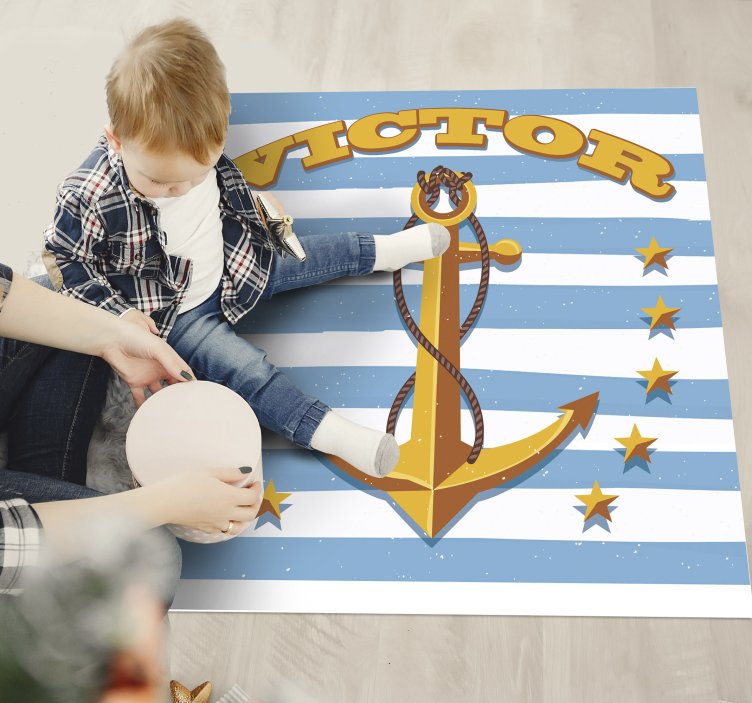 Nautical Customizable custom vinyl rug - TenStickers