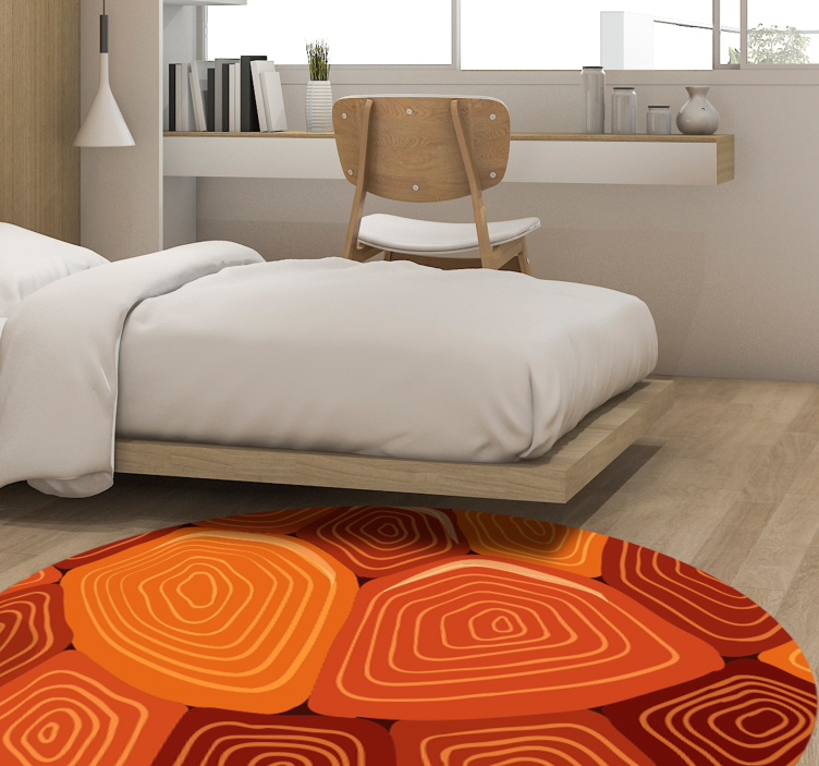 Organic Contours textured vinyl rug - TenStickers