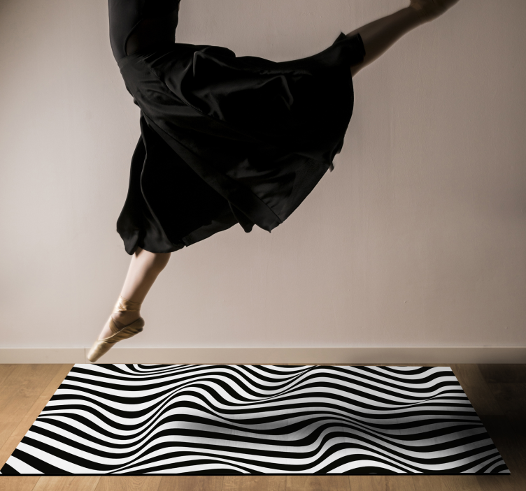 Organic striped vinyl carpet 3d - TenStickers