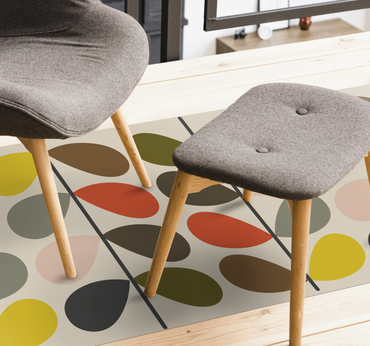 Orla Kiely pattern modern rug - TenStickers
