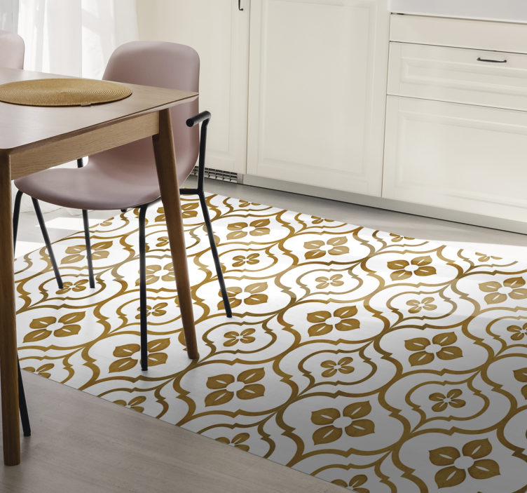 Ornamental Tile Pattern tile vinyl rug - TenStickers