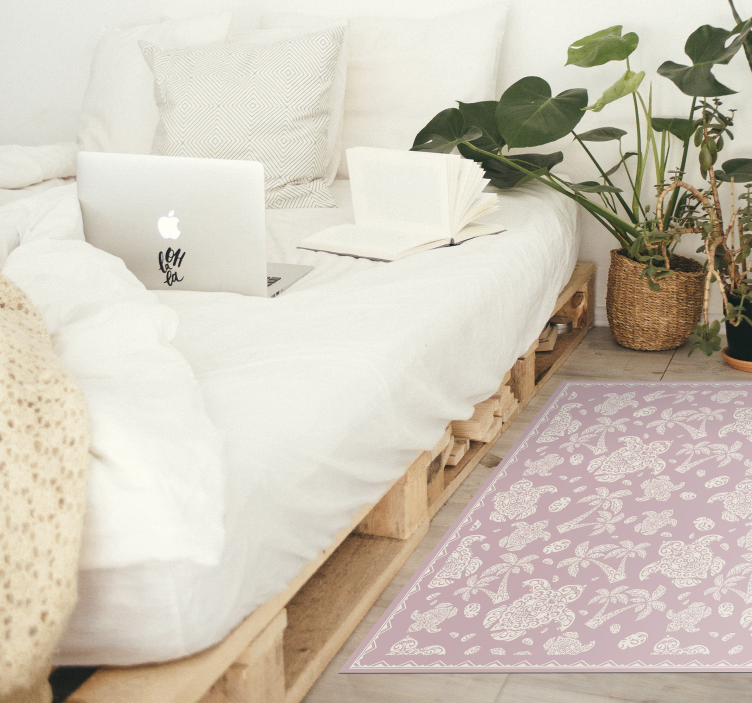 Paisley Mandala mandala vinyl rug - TenStickers