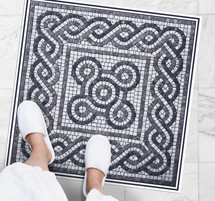 Pebble stone mosaic vinyl rug - TenStickers