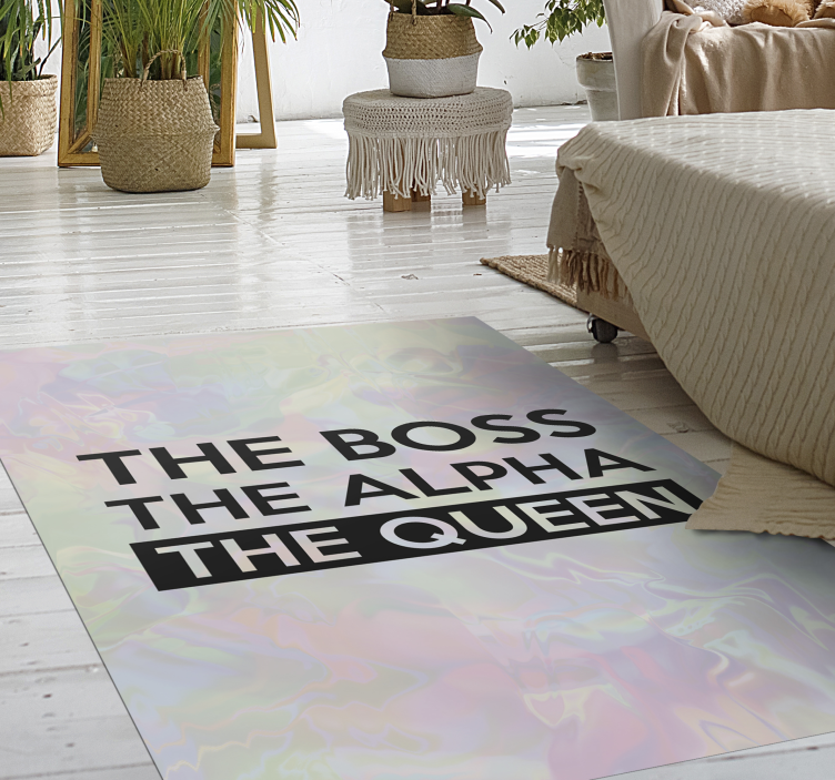 Personalized Inspirational Statement custom vinyl rug - TenStickers