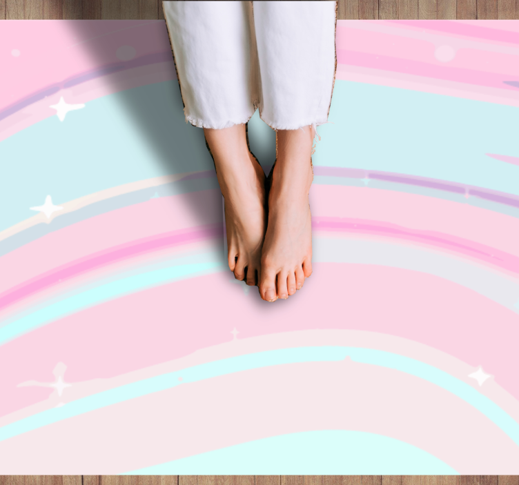 Pink and blue watercolor mixture texture carpet - TenStickers