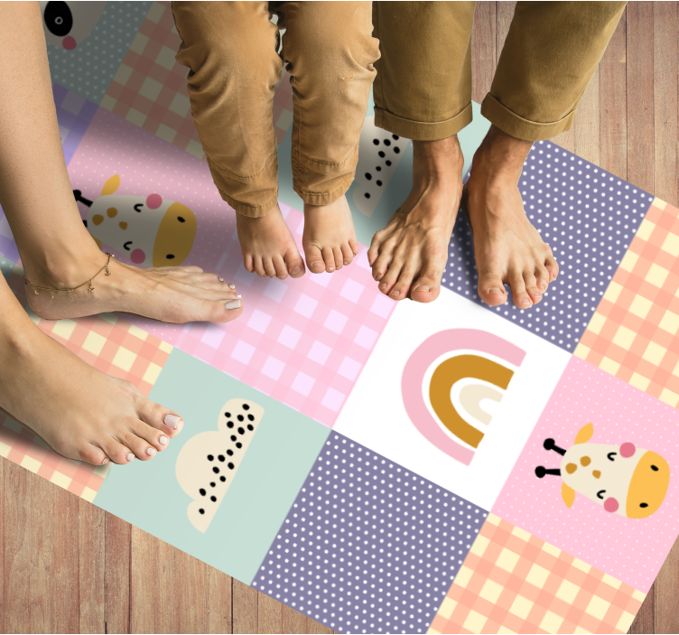 Playful Patchwork kids rug - TenStickers