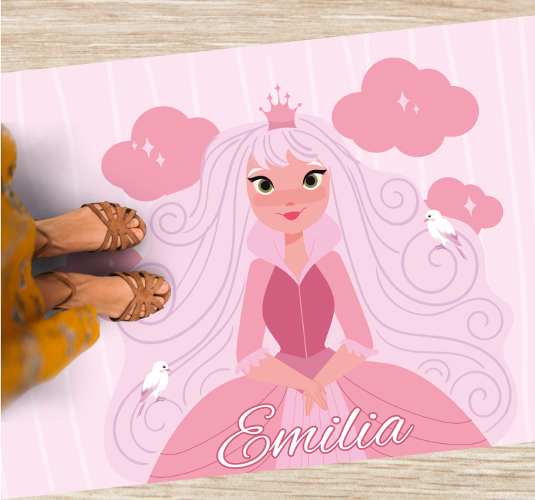 Princess Character custom vinyl rug - TenStickers